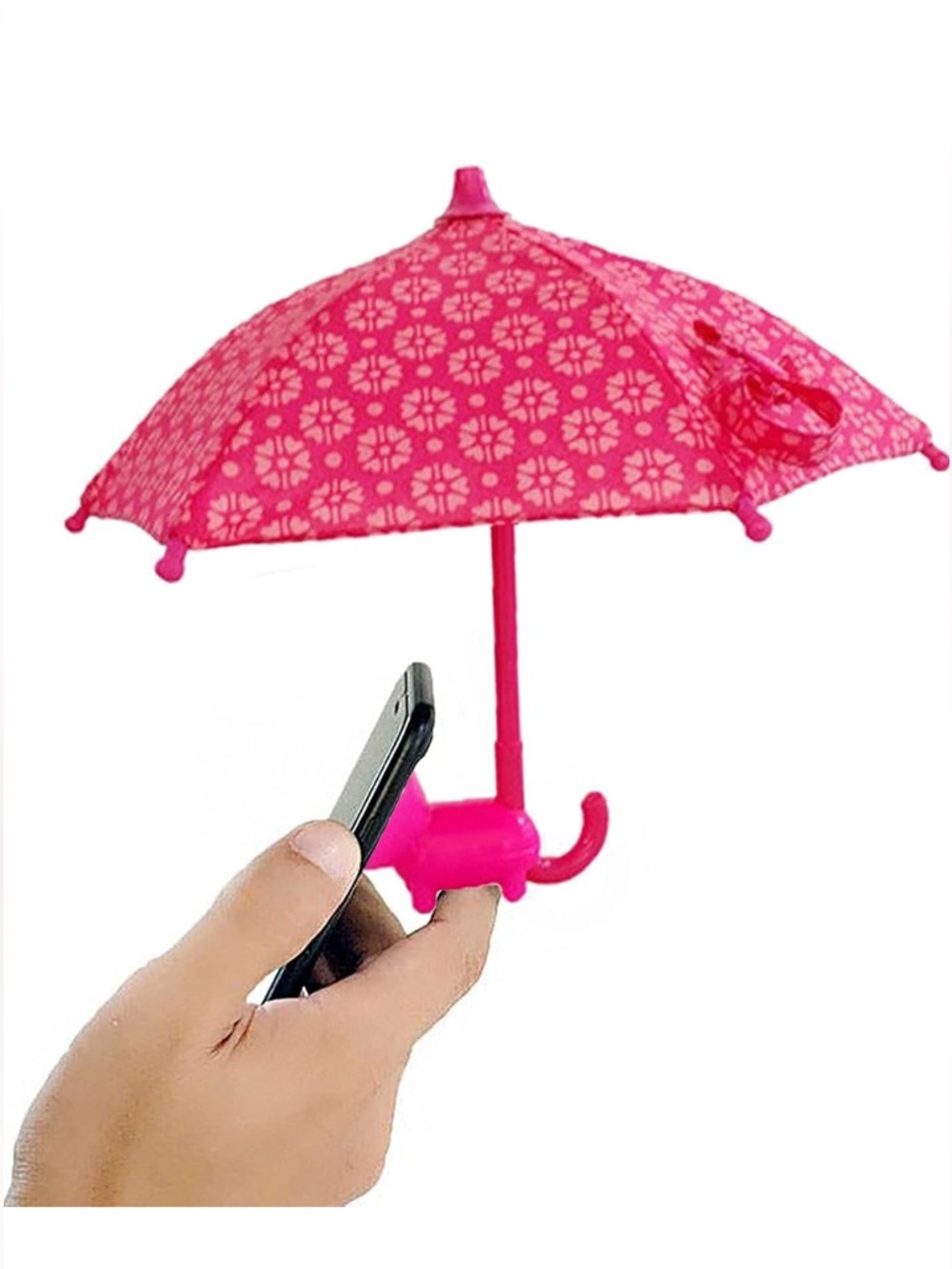 Pink Phone Umbrella Stand Accessory - Universal Mobile Holder